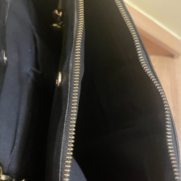 DANIER BLACK LEATHER LARGE BRIEFCASE LAPTOP BAG - Picture 7 of 10